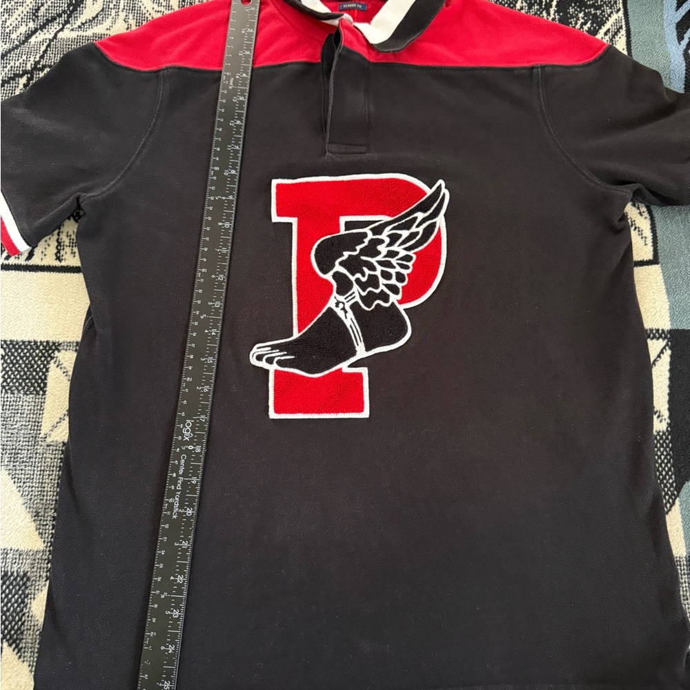 Polo Ralph Lauren P-Wing Patch Embroidered Black/Red/White Polo - Picture 2 of 8
